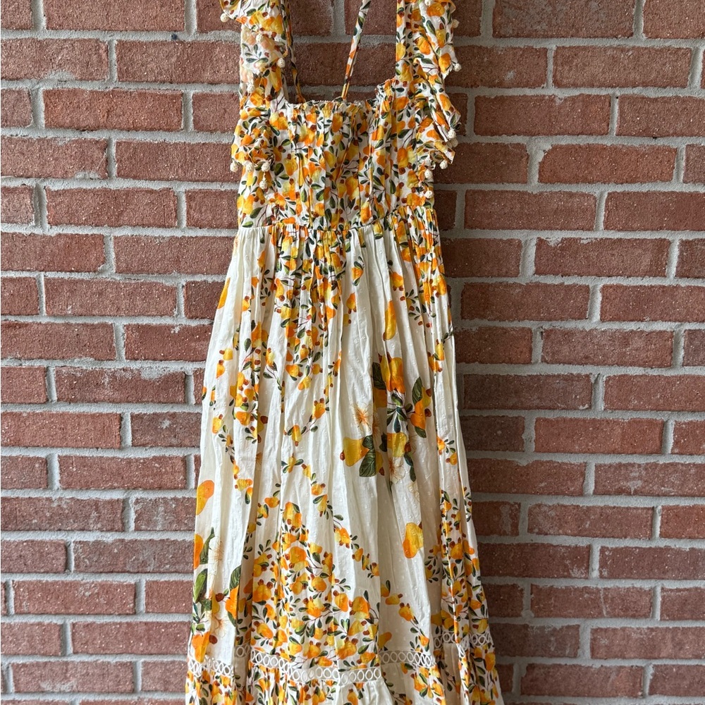 Farm Rio Off White Cashew Crossed Back Dress, Mix Print 🥰 - Picture 6 of 9